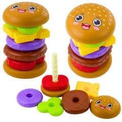 Układanka piramida hamburger 7el