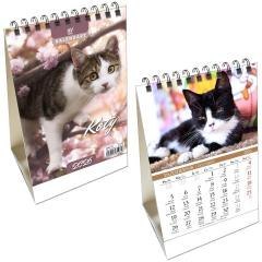 Kalendarz 2026 biurkowy pion Koty