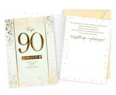 Karnet B6 Urodziny 90