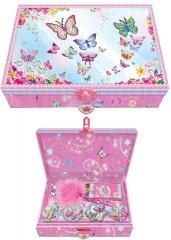 Notatnik w szkatułce z acesoriami motylki