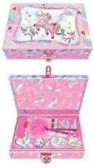 Notatnik w szkatułce z akcesoriami jednorożec