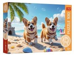 Puzzle 100 Corgi Rodzina Treflików TREFL