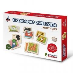 Układanka zwierzęta kolory i cienie