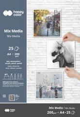 Blok Mix Media Art A4/25 200g Happy Color