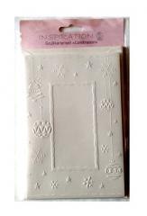 Karty tłoczone + koperty bombki choinkowe 5szt