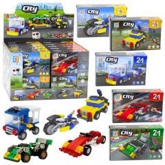 Klocki Konstrukcyjne Pojazdy Miejskie 2w1 MIX