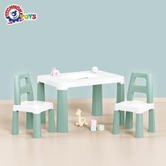 Stół dziecięcy zielony z dwoma krzesełkami