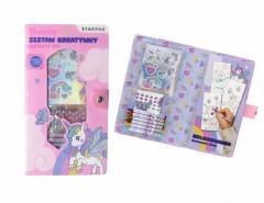 Zestaw kreatywny do kolorowania naklejki Unicorn