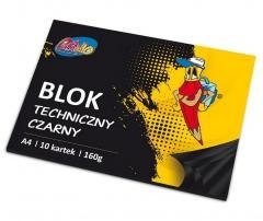 Blok techniczny A4 160g 10 kartek czarny