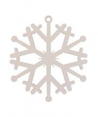 Bombka drewniana Śnieżynka 3szt biała