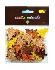 Choinki z pianki brokatowej kolorowe 60szt