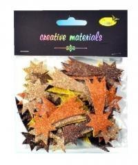 Komety z pianki brokatowej kolorowe 40szt