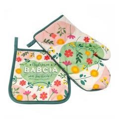 Zestaw kuchenny dla Babci z łapką i rękawicą