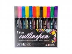 Marker outline Shine 12 kolorów