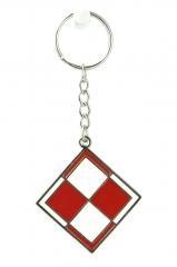 Brelok metalowy Szachownica Lotnicza ABINO