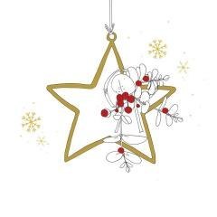 Karnet Swarovski kwadrat CL3211 Święta Gwiazda