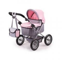 Wózek głęboki dla lalki różowy
