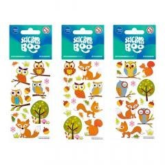 Naklejki Sticker BOO silver Sowy i Liski mix