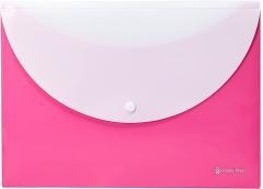Koperta Focus C335 A4 2 kieszenie różowa