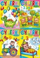 (096) Cyferki z naklejkami MIX