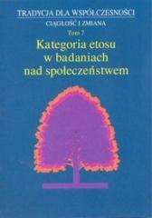 Kategoria etosu w badaniach nad społeczeństwem