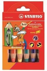 Kredki Woody 3w1 6 kolorów STABILO