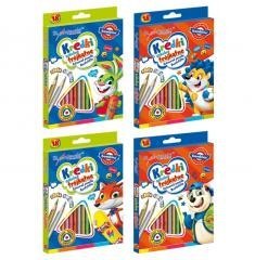 Kredki ołówkowe trójkątne 18 kolorów BAMBINO