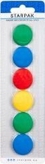 Magnes mix kolorów śr. 29 mm 6el