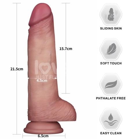 DILDO 8.5'' SLIDING SKIN PRO II DUAL LAYER SILICONE DONG 24-0601