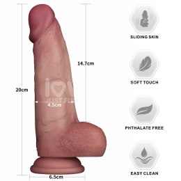DILDO 8'' SLIDING SKIN PRO II DUAL LAYER SILICONE DONG 24-0602