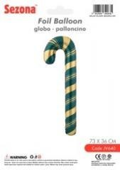 Balon Boże Narodzenie Laska cukrowa zielone 73x36