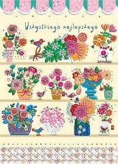 Karnet B6 Imieniny - Witryna kwiaciarni