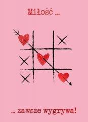 Karnet B6 Walentynki - Kółko i krzyżyk