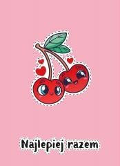 Karnet B6 Walentynki - Wisienki