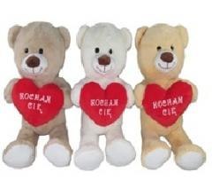 Miś z sercem 60cm MIX