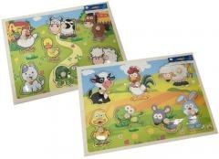 Puzzle drewno z guzikami