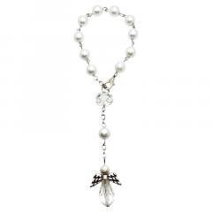 Różaniec 10-tka różańca biała Aniołek