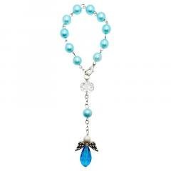 Różaniec 10-tka różańca niebieski Aniołek