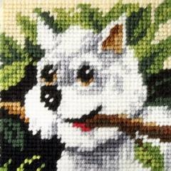 Haft. Moje pierwsze wyszywanie - Biały piesek