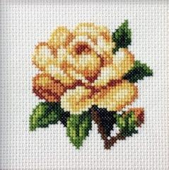 Haft krzyżykowy - Herbaciana róża