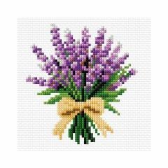 Haft krzyżykowy - Lawenda