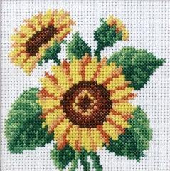 Haft krzyżykowy - Słoneczniki