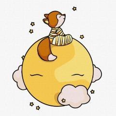 Malowanie po numerach -Gwiezdne niebo Kids 25x25cm