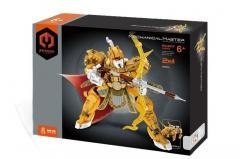 Klocki Robot Tygrys żółty 2w1 344el