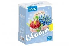 Klocki Sukulenty doniczka niebieska 271el