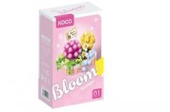 Klocki Sukulenty doniczka różowa 249el