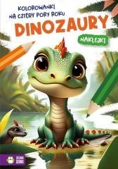 Kolorowanki na cztery pory roku. Dinozaury