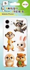 Naklejki Mobile Cute Animals 90x205 HAPPY COLOR