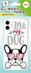 Naklejki Mobile Love Dog 90x205 HAPPY COLOR