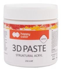 Pasta strukturalna 3D akrylowe biała HAPPY COLOR